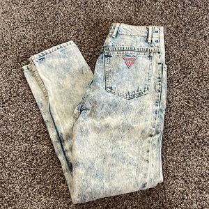 Vintage Guess Georges Marciano Acid Wash Jeans Button Fly Size 27 Style #1005